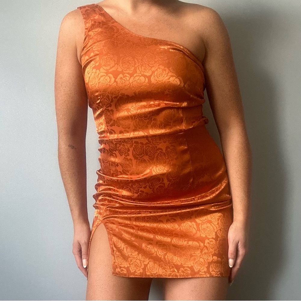 Lucy in the Sky Orange mini dress